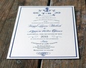 Vintage Wedding Invitation Anchor Custom Nautical