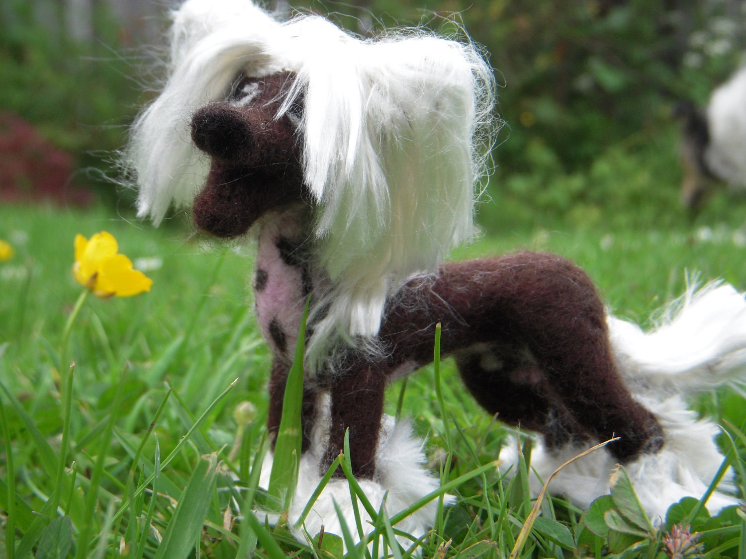 Custom needle felted sculpture of your dog or cat - medium sized simple coat