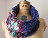 Bohemian knit cowl Purple.Burgundy. Green.