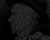 e. e. cummings - 11x14 Typographical Portrait Fine Art Print