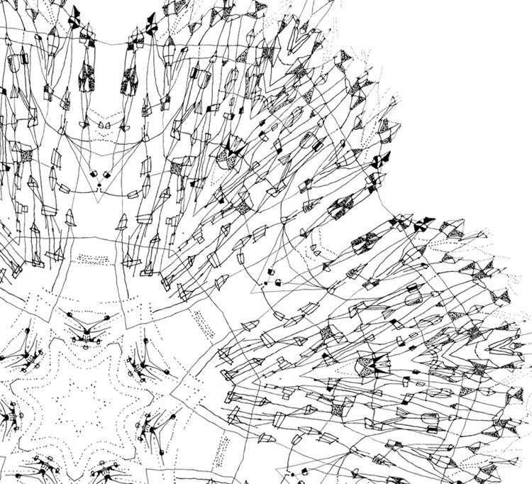 Rosette/ Archival Print/ drawing/ fine art/ black and white/ mandala