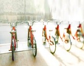 Buy1 Get1 Free Orange bicycle print, bike photo, home office decor for cyclists, tango, tangerine, eco friendly go green, commuting