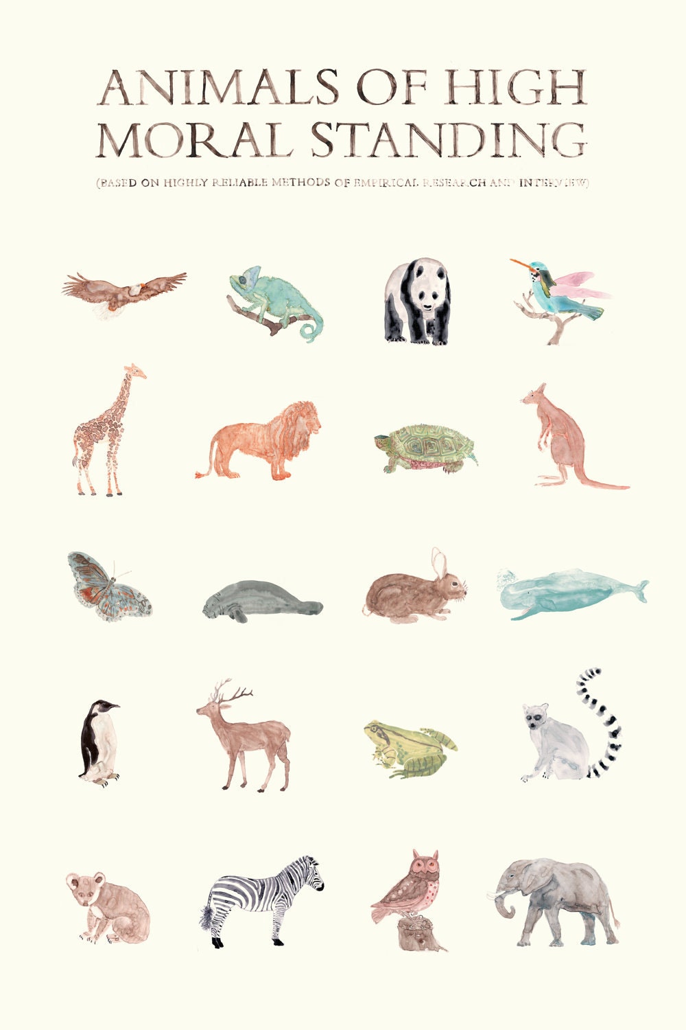Animals of High Moral Standing Print
