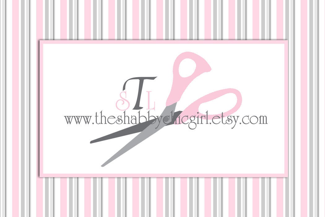 Monogrammed Scissors Stationary - Custom Designed (Printable)