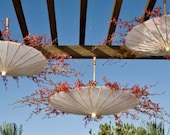 Wedding Parasols Upside Down Hanging Floral or Fall Leaves - ABridalConnection