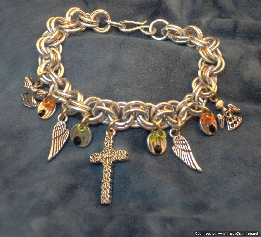 Charmed Grace-Chain Maille Charm Bracelet