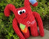 NEW Red Sripes Personalized Cookie Nummie Plush Monster with Super Long Arms