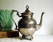 Vintage Teapot, Silver Plate, Silverplate, Silver on Copper Holloware