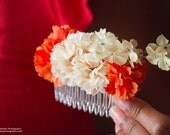 Fall Harvest Flower Hair Comb