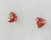 6mm trillion OREGON SUNSTONE earrings