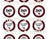 Boy Rock Star Custom Birthday Party Printable Circles