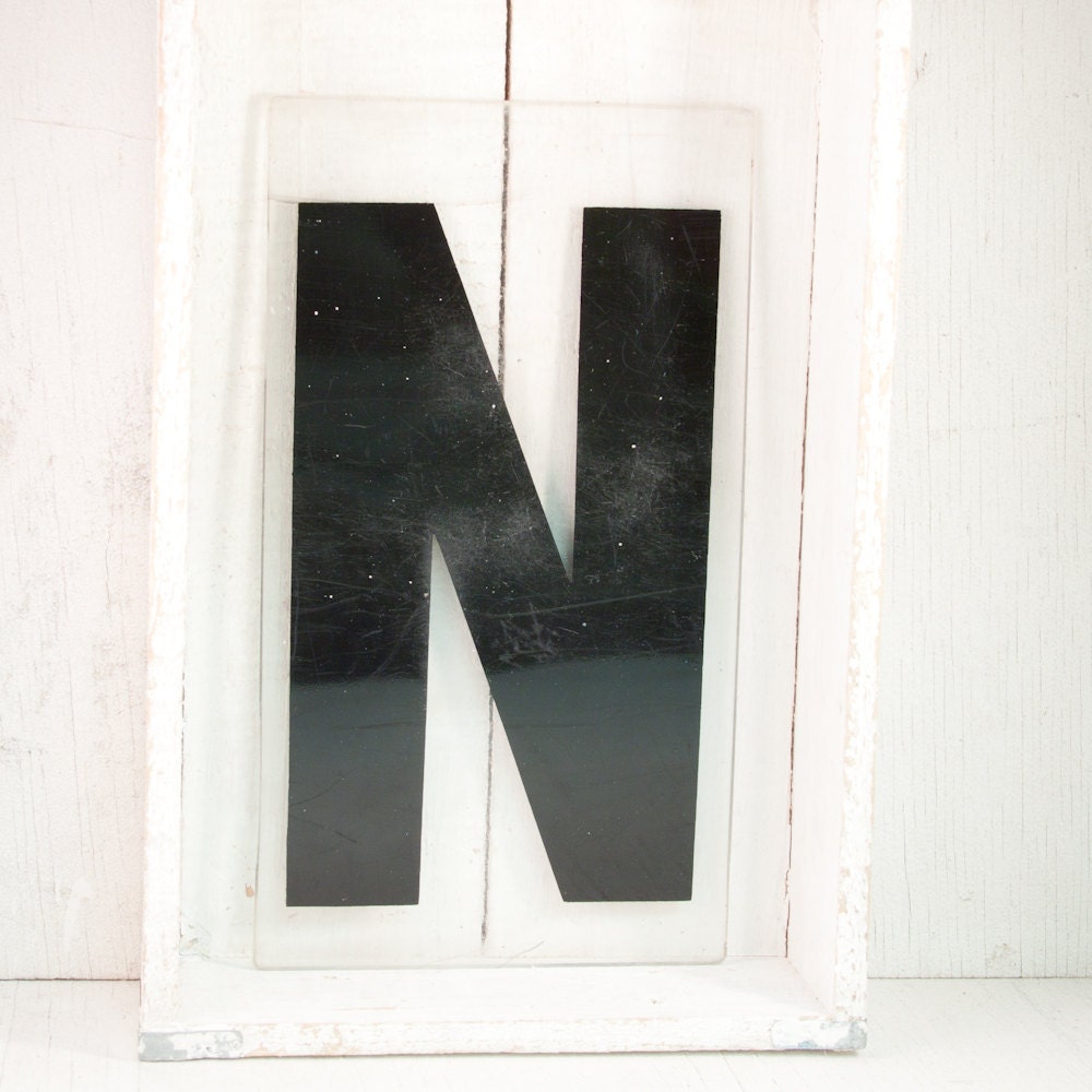 Vintage Gas Station Sign Letter Plastic N