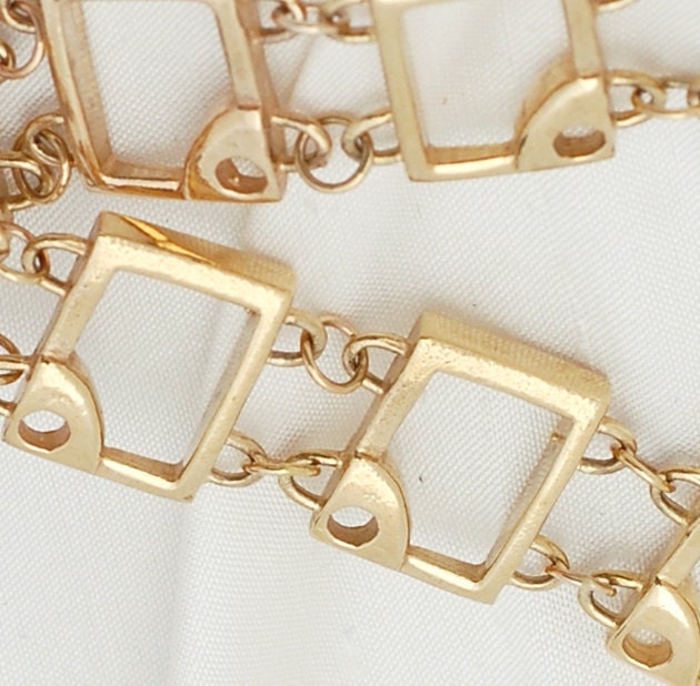 9ct 9k solid yellow gold or rose gold Smooth Block Bracelet  - Commission Jewellery Piece