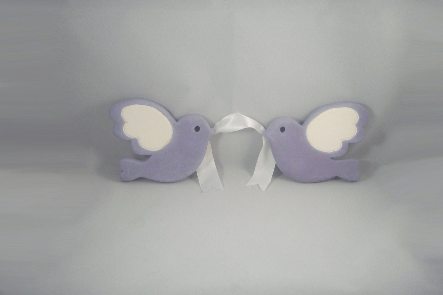 Pair of Peace Doves Ceramic Pottery Art Tiles Wall Decor Different Colors Available