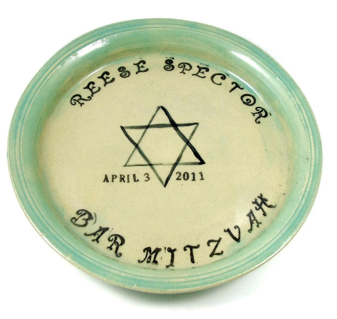 Ceramic Commemorative Gift Plate -Custom Made Just for You - Handmade Wheel Thrown Stoneware Clay Pottery