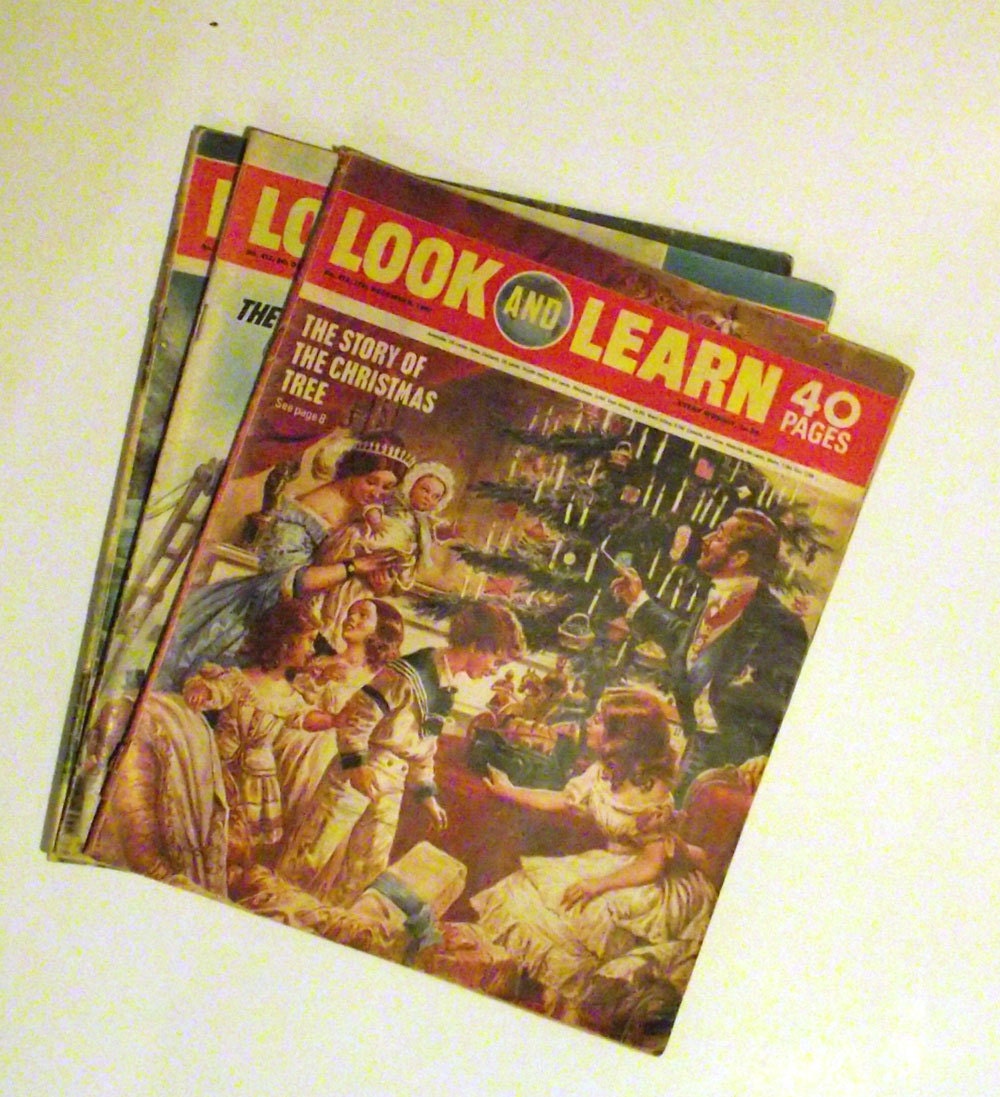 Vintage December 1969 Look and Learn Childrens Magazines set of  3