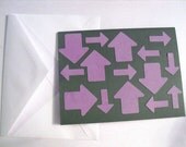 Going Places Notecard - Lavender and Dark Green