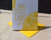 Yoga Mandala Love Greeting Card - Sunny Yellows