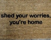 mantra doormat Shed your worries, you're home-  under 50 outdoor
