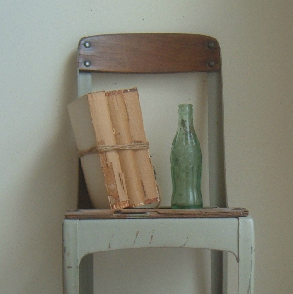 primitive child school chair
