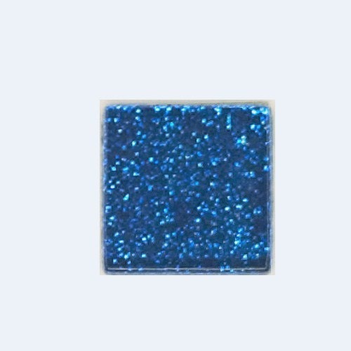 Blue Glitter Glass Tiles Tesserae Mosaic Squares - 100 3/8 Inch Tiles