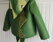 Kids Coat: Cheeky Green Dinosaur