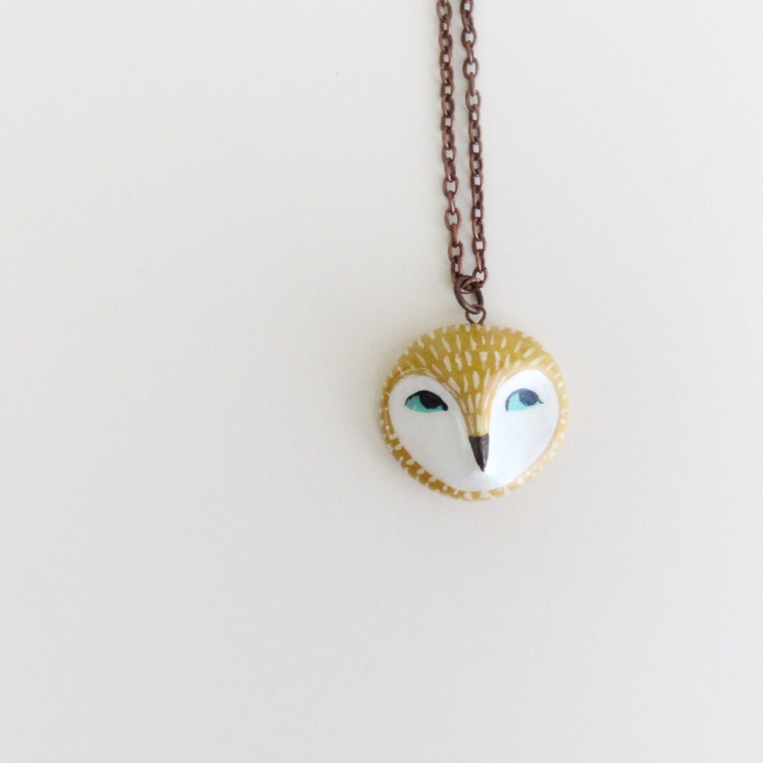 owl head pendant necklace