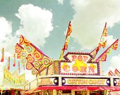 carnival print, county fair, fairground, pop corn stall, cotton candy colors, nursery decor, kids room decor, playroom artwork, photo print
