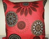 Free US shipping Elegant Designer 18x18 Pillow Cover with Invisible zipper closure Flower  Abstract Print