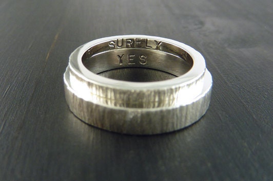 Tree Bark Lumber Jack Ring set. 2mm and 4mm
