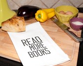 Read More Books White Linen Tea Towel