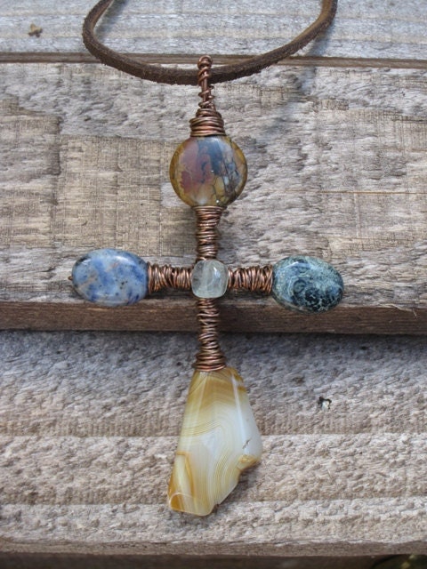 Stone Cross Pendant