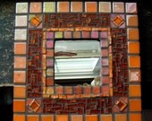 Mosaic Mirror in Luscious Orange