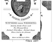 Wedlock - Vintage Wedding Invitation Sample