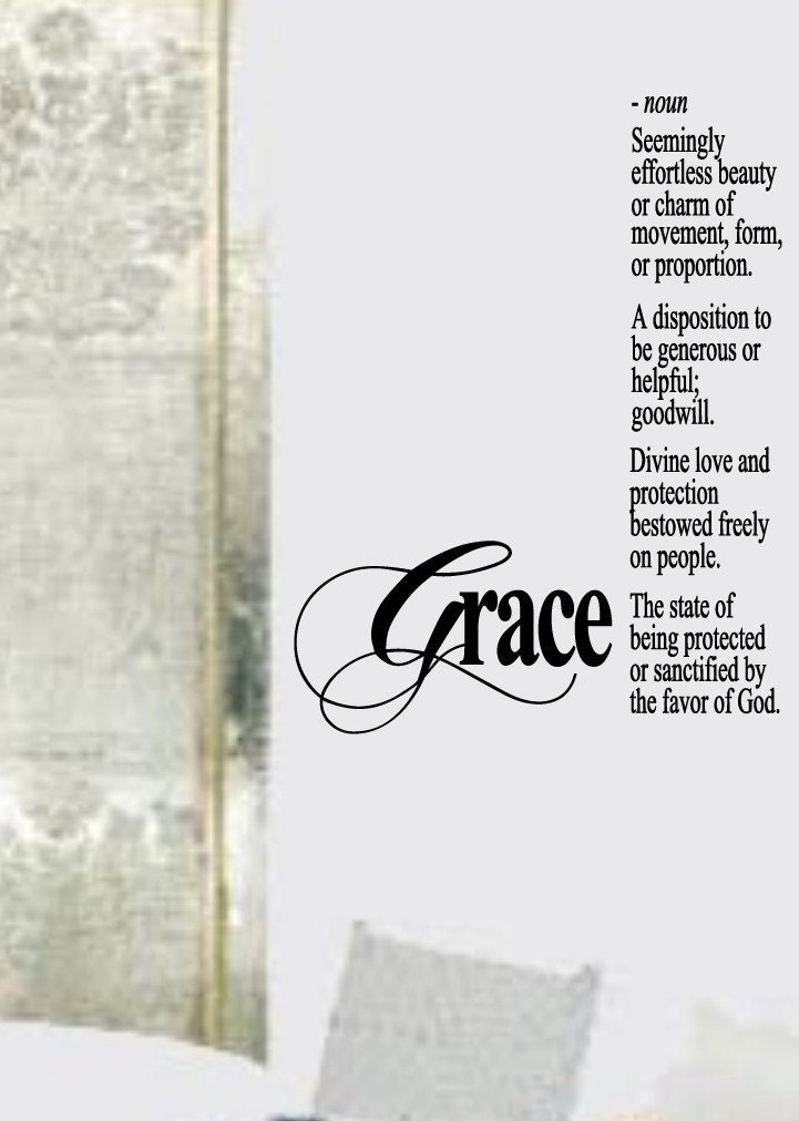 definition of GRACE Family Home  Vinyl Wall lettering Decal