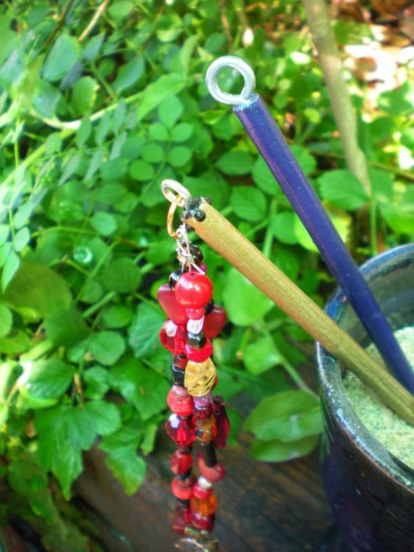 Plain Purple Hair Stick with Eye Hook (Part One of Two Step Process Hair Sticks)