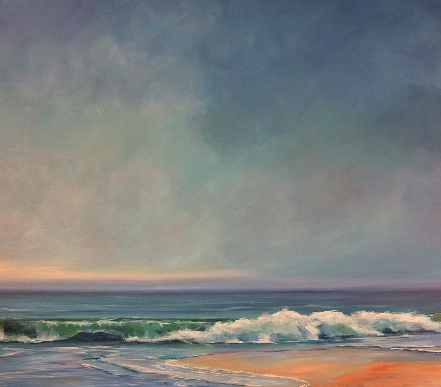 BREATHE - Serene & Tranquil waterscape Small Wave at Sunset - Open Edition Print 8"x10"