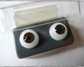 Dark Brown 12mm Glastic Realistic Human Doll Eyes for Plush puppets and doll making