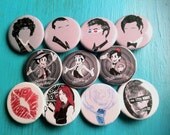Set of 3 Doctor Who Themed 1.25" Pinback Buttons: Designs by Zerobriant