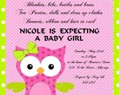Owl Baby Shower Invitation Boy Girl Owl Baby Shower Invitations Printable