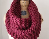 Super Snuggly chunky knit cowl Brick Red