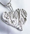 Silver Block Heart Fluidity Pendant Jewellery