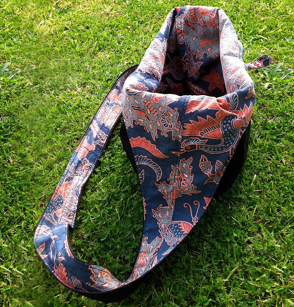 Lotus Denim Sling Cross Body Messenger Bag