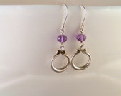 Sterling Silver & Amethyst Earrings