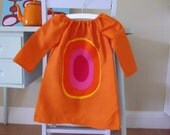 Marimekko Pieni orange pink & red girls dress. ... size 3 from Oliebollen