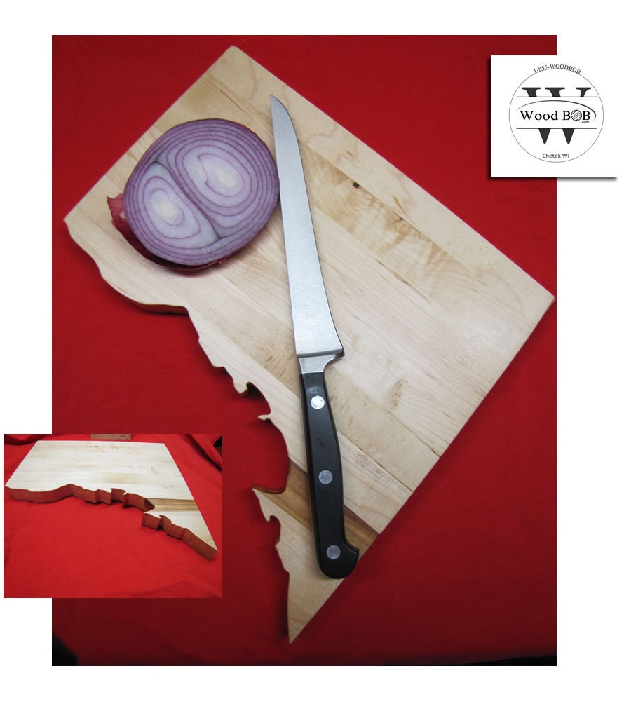 Washington DC State Shape Cutting Board Cheese Serving Tray