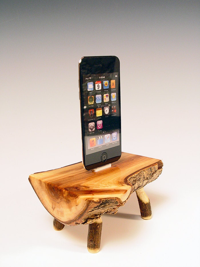 iPhone dock. iPod docking station. Table top memories of sitting around the camp fire making s'mores on a warm summer evening.