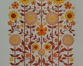 sunshine garden letterpress print
