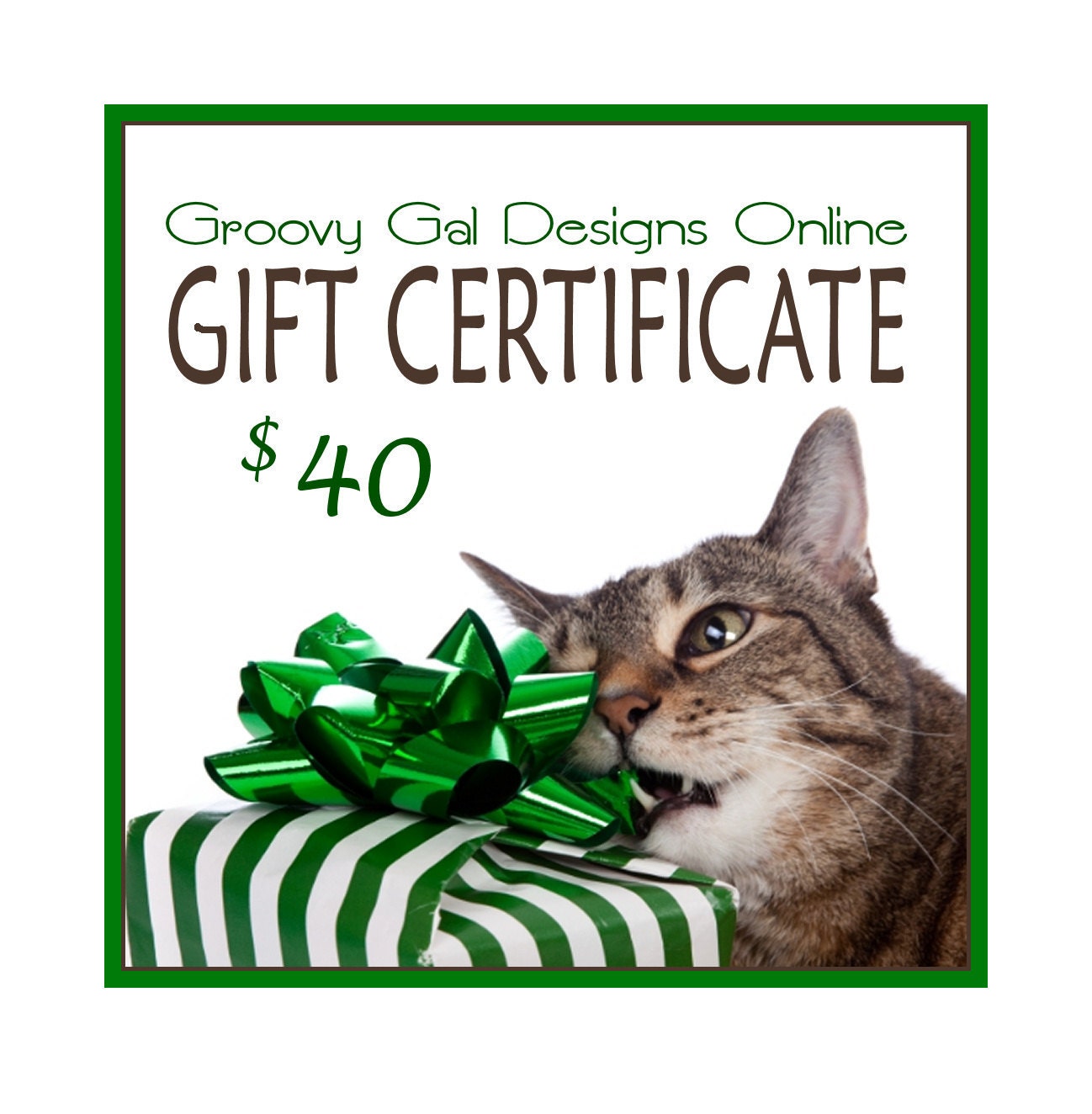 40-US-Dollar Gift Certificate to Groovy Gal Designs Online Shop