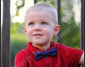 Solid Navy Blue Boys Bow Tie